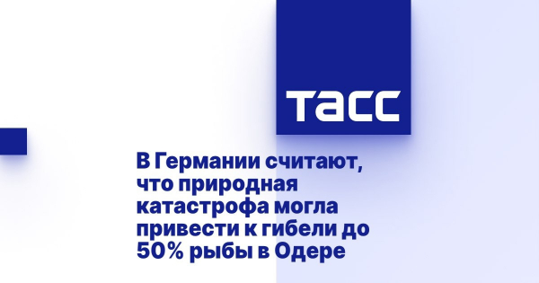 В Германии считают, что природная катастрофа могла привести к гибели до 50% рыбы в Одере